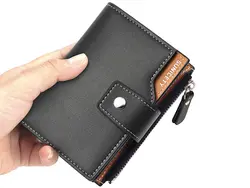 کیف پول و جاکارتی مردانه کوچک سانی ستی SUNICETY S3064 Men's Leather Short Wallet Card Holder