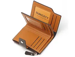 کیف پول و جاکارتی مردانه کوچک سانی ستی SUNICETY S3064 Men's Leather Short Wallet Card Holder