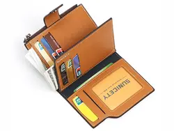 کیف پول و جاکارتی مردانه کوچک سانی ستی SUNICETY S3064 Men's Leather Short Wallet Card Holder