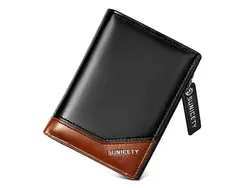 کیف پول و جاکارتی مردانه کوچک زیپ دار سانی ستی SUNICETY S3004 zipper short men's wallet