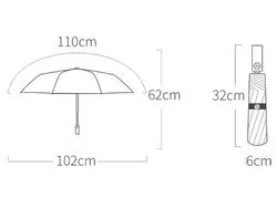 چتر اتوماتیک تاشو زنانه و مردانه automatic umbrella sun protection folding vinyl sun umbrella