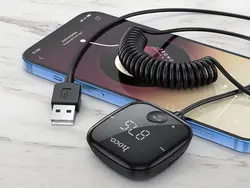گیرنده خودرو بلوتوث هوکو HOCO E65 Unity car BT FM transmitter FM connection car FM