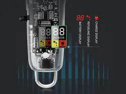 ریش تراش و ماشین اصلاح شارژی کمی Kemei Km-Ng108 Usb Transparent Body Hair Cutting Machine