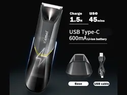 ماشین اصلاح موی بدن شارژی ضدآب کمی Kemei Body Hair Trimmer KM-3208