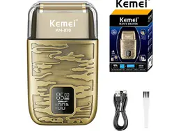 ریش تراش ضدآب شارژی حرفه‌ای دارای نمایشگر کمی Kemei Mini Beard Shaver Km-870 Portable