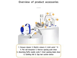 ست ابزار نظافت حیوانات خانگی شارژی کمی Kemei Pets Grooming Tools Set Electric km-cw2098