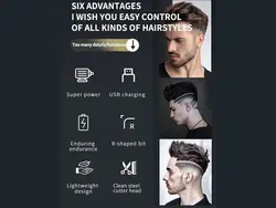 ماشین اصلاح موی سر و صورت شارژی کمی Kemei Cordless Electric Hair Trimmer KM-2185