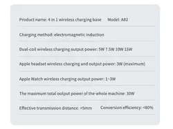شارژر وایرلس رومیزی، هولدر موبایل، چراغ خواب و ساعت دیجیتال 5 کاره A82 5-in-1 Wireless Charging Dock