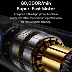 جارو شارژی قابل حمل بیسوس Baseus A5 Car Vacuum Cleaner C30459500111-00