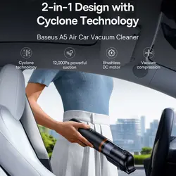 جارو شارژی قابل حمل بیسوس Baseus A5 Car Vacuum Cleaner C30459500111-00