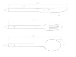 ست قاشق، چنگال و کارد شیائومی Xiaomi Huohou HU0023 Stainless Steel Knife Fork And Spoon