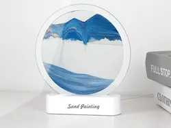 چراغ شب تزیینی سه بعدی شن و ماسه Quicksand Painting Hourglass Ornament Lamp 3d AX-218
