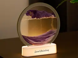 چراغ شب تزیینی سه بعدی شن و ماسه Quicksand Painting Hourglass Ornament Lamp 3d AX-218