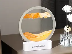 چراغ شب تزیینی سه بعدی شن و ماسه Quicksand Painting Hourglass Ornament Lamp 3d AX-218