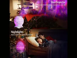 پروژکتور ستاره نور شب مدل تخم دایناسور Dinosaur Egg Galaxy Projector Starry Night Light