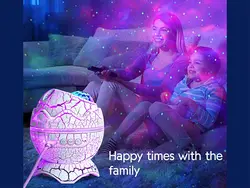 پروژکتور ستاره نور شب مدل تخم دایناسور Dinosaur Egg Galaxy Projector Starry Night Light