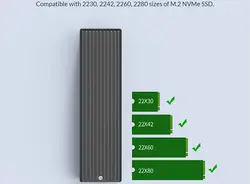 باکس هارد درایو نسل دو M2.0 NVMe اوریکو  با سرعت 10  گیگابیت بر ثانیه ORICO-M2PV-C3 M.2 NVMe SSD Enclosure