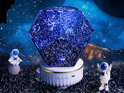 پروژکتور صورت فلکی چرخان و اسپیکر بلوتوث LED 3D Starry Sky Projector Lamp Plus WZXKD-02