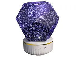 پروژکتور صورت فلکی چرخان و اسپیکر بلوتوث LED 3D Starry Sky Projector Lamp Plus WZXKD-02