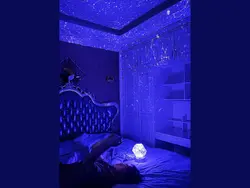 پروژکتور صورت فلکی چرخان و اسپیکر بلوتوث LED 3D Starry Sky Projector Lamp Plus WZXKD-02