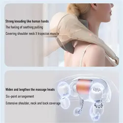 ماساژور حرارتی گردن قابل حمل چندکاره منزلون PC-JJ88