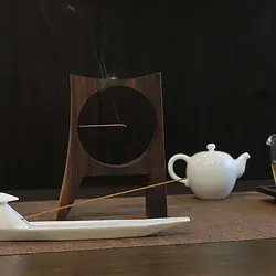 جای عود رومیزی لوکس با چوب گردوی سیاه درجه یک incense xiangyue