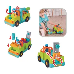 اسباب بازی ماشین ابزار موزیکال و چراغدار هولی تویز مدل Little Mechanic Tool Truck