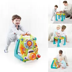 واکر موزیکال کودک چندکاره هولی تویز مدل Convertible Activity Table & Walker