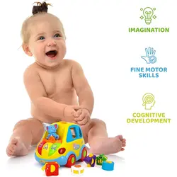 اسباب بازی ماشین اشکال موزیکال هولی تویز مدل Clever Coupe