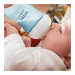 شیرخوری طلقی 260ml آبی Natural Response اونت سرشیشه 3 قطره ( نسل جدید )