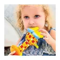 جغجغه و دندان گیر نوزاد هپی مانکی طرح  شیر