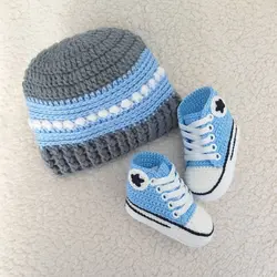 کلاه پاپوش نوزادی پسرانه مدل ال استار