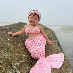 ست 3 تکه آتلیه نوزادی مدل  پری دریایی کد CC-50k