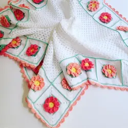 پتو نوزادی دخترانه گلدارکد 0365