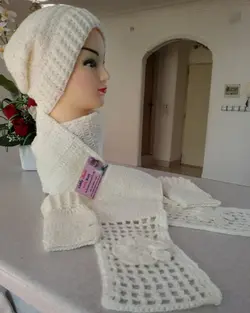 شالکلاه بافتنی بادستکش مدل5002 sr