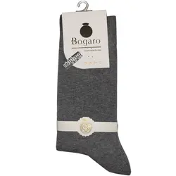 جوراب مردانه طوسی تیره بوگارو