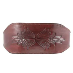 کمربند ورزشی 15 سانت چرم طبیعی کد D4