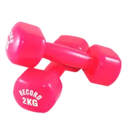 دمبل ایروبیک بانوان روکش‌ دار 2 کیلوگرمی رکورد مدل New - دو عددی