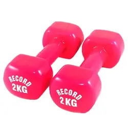 دمبل ایروبیک بانوان روکش‌ دار 2 کیلوگرمی رکورد مدل New - دو عددی