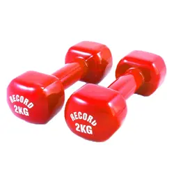 دمبل ایروبیک بانوان روکش‌ دار 2 کیلوگرمی رکورد مدل New - دو عددی
