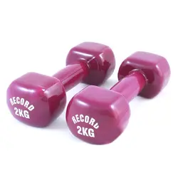 دمبل ایروبیک بانوان روکش‌ دار 2 کیلوگرمی رکورد مدل New - دو عددی