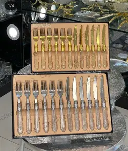 کارد و چنگال دسته اکرولیک وارداتی