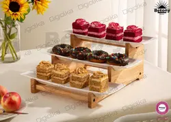 ست رولت های مستطیل سرامیک بتونی(betony)- تابه گریل بتونی