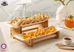 ست رولت های مستطیل سرامیک بتونی(betony)- تابه گریل بتونی