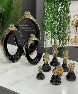 ست گلدان سه سایز زئوس و شطرنج کوچک