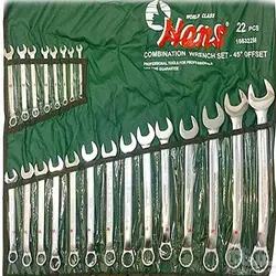 ست آچار یکسررینگ یکسر تخت هنس 22 عددی مدل 166322m