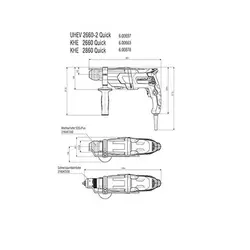 دریل بتن کن متابو 800 وات مدل UHE 2660-2 QUICK