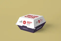 موکاپ بسته بندی همبرگر