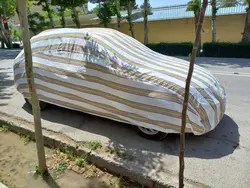 چادر ماشین نخی پشت کرکی مخصوص تارا (داخل پنبه ای، ضد خش و مقاوم به آفتاب)