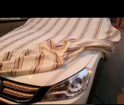 چادر ماشین نخی پشت کرکی مخصوص مخصوص بیسو T5 (داخل پنبه ای، ضد خش و مقاوم به آفتاب)